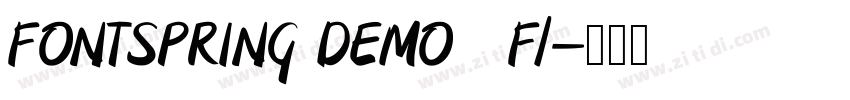FONTSPRING DEMO   Fl字体转换